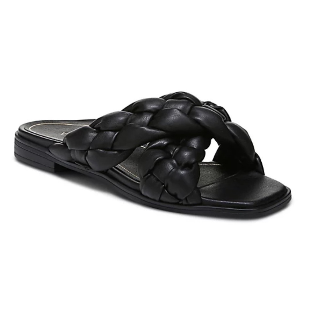 VIONIC Karina Black Braided Sandal